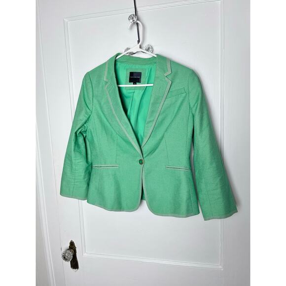 The Limited Women's Bright Kelly Green Classic Cotton Blazer Jacket Size Medium - Picture 1 of 8